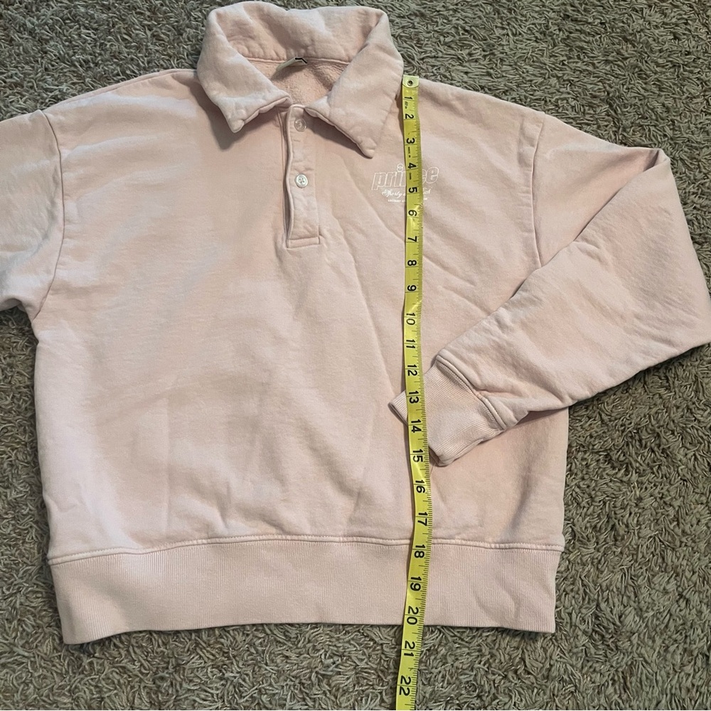 SPORTY & RICH x Prince Racquet and Health Club Polo in Baby Pink/White Sz XS - Picture 9 of 12